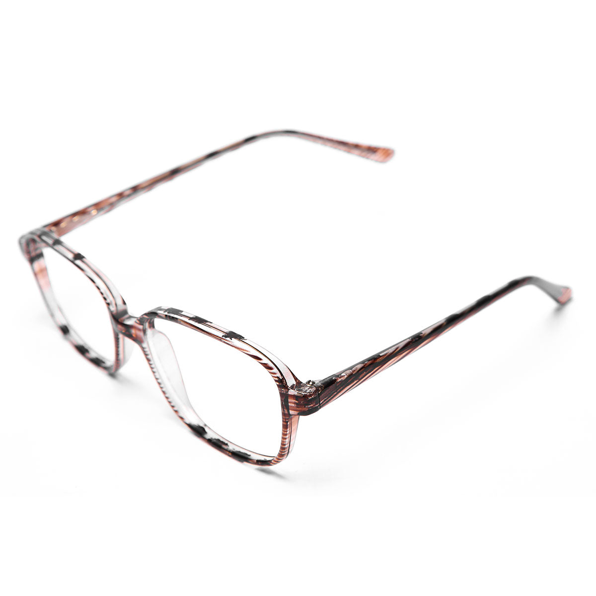 Mod 0036 | Armazón de Acetato Rectangular con Efecto Veteado