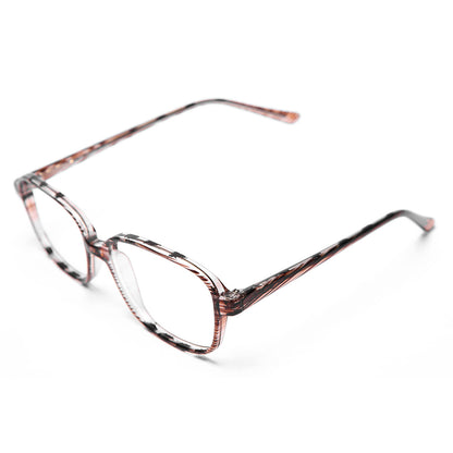 Mod 0036 | Armazón de Acetato Rectangular con Efecto Veteado