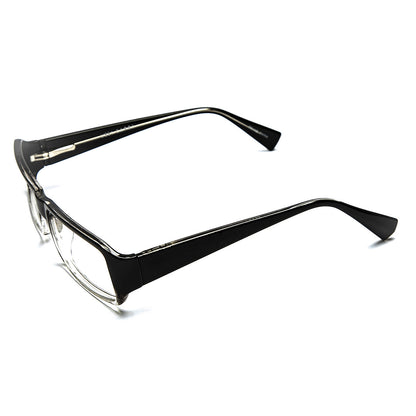 Mod 0230 | Armazón Oftálmico Rectangular Bicolor con Base Cristal "Clean Line" -