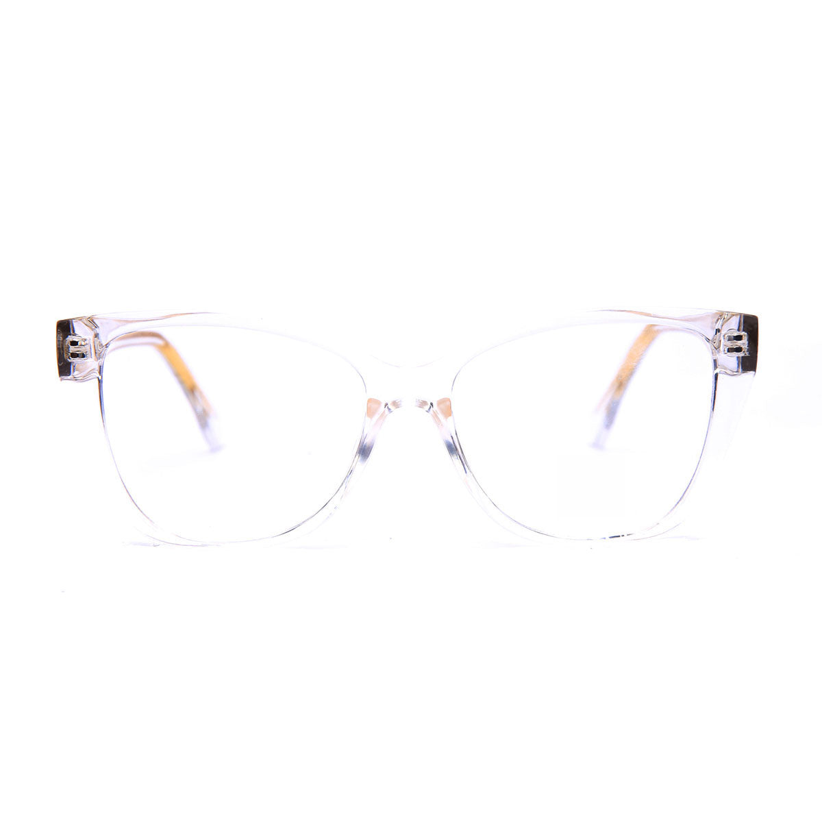 Mod 0024 | Armazón Cat-Eye de Pasta con Varillas Flex Transparentes