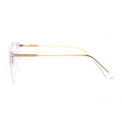 Mod 0024 | Armazón Cat-Eye de Pasta con Varillas Flex Transparentes